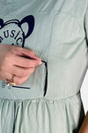 Sweetmoon Maternity Gown - Green — thumbnail 5
